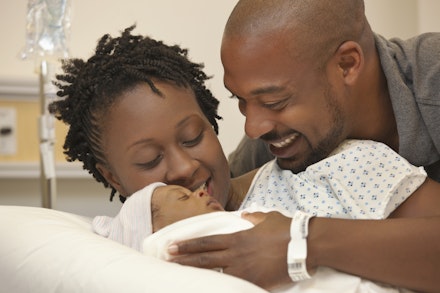 couple with new baby