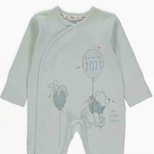 Disney Winnie the Pooh Born in 2021 Sleepsuit