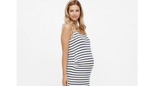 Striped Maternity Maxi Dress Mamalicious