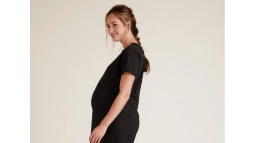 Maternity Pure Cotton Midi T-Shirt Dress Mu0026amp;S