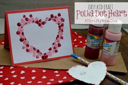 easy diy card ideas polk a dot heart card perfect for valentines day mothers day ideas kids craft ideas handmade cards ideas