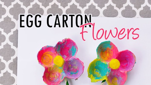Egg carton flowers