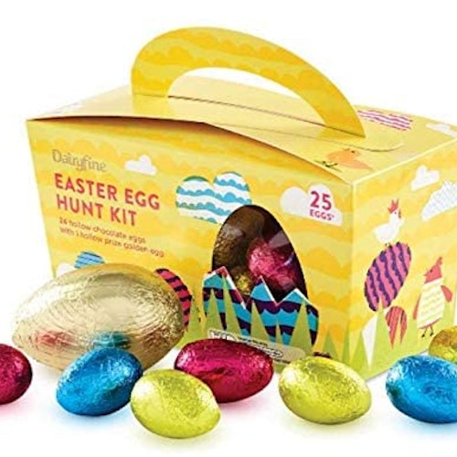 Easter Egg hunt Milk Chocolate Kit, 24 Hollow Chocolate Eggs