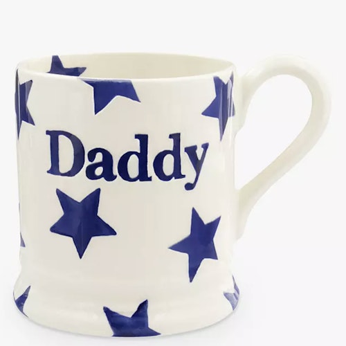 Emma Bridgewater Blue Star u0026#039;Daddyu0026#039; Half Pint Mug