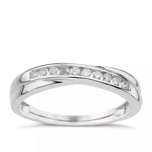 Crossover Eternity Diamond Ring