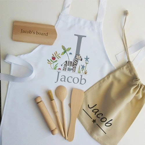 Personalised Kids Baking Set and Apron
