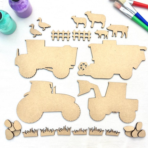 Wooden Blanks Farm Craft Shapes