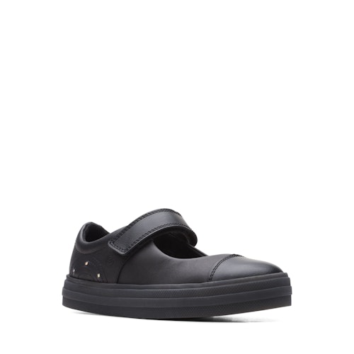 Flare Shine Kid Black Leather