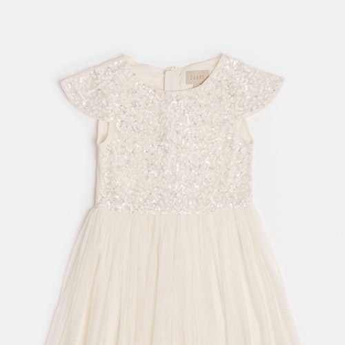 Girls sequin bodice dress