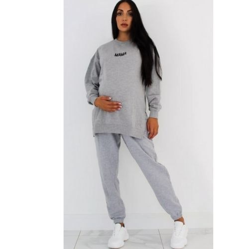 Grey maternity mama sweatshirt