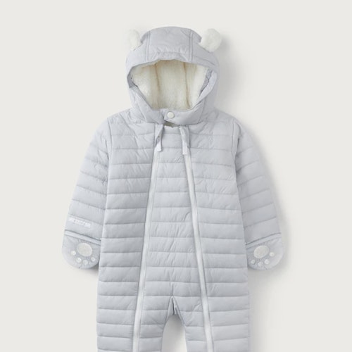 Grey Quilted Pramsuit