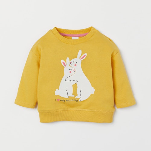 Hu0026amp;M Yellow Bunny Sweatshirt