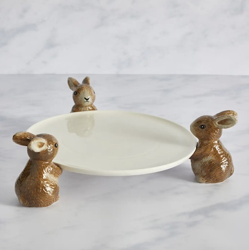 Homestead Rabbit Cake Plate