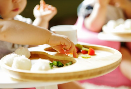 how much food weaning