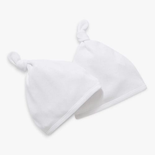 John Lewis u0026amp; Partners Baby GOTS Organic Cotton Hat - Pack of 2