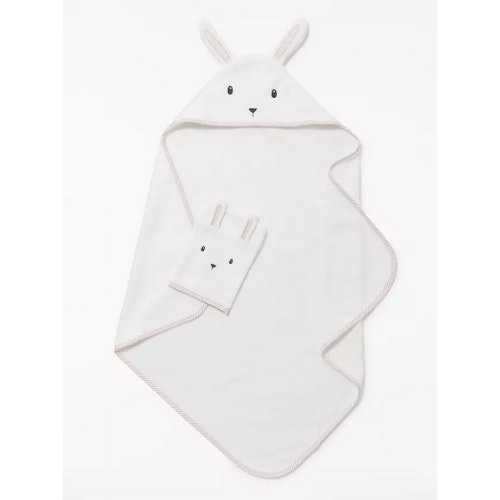John Lewis u0026amp; Partners Bunny Hooded Towel And Mitt