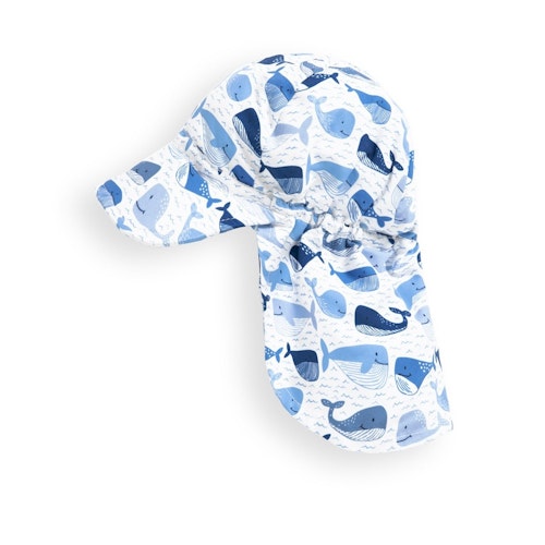 Kids blue whale flap hat