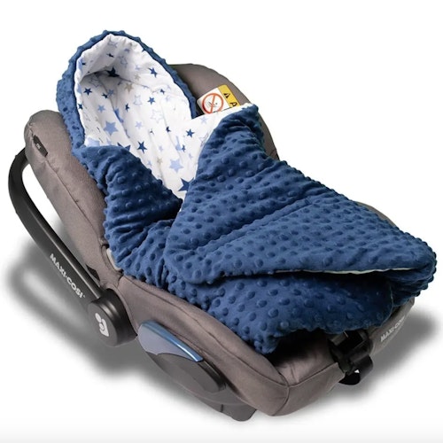 Jukki Milky Way u0026amp; Navy Minky Car Seat Blanket