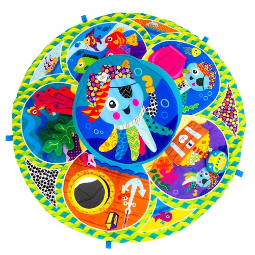 LAMAZE Captain Calamari Spin u0026amp; Explore Baby Gym Play Mat