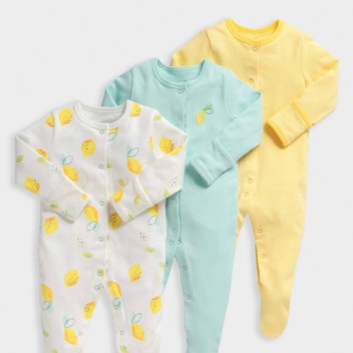 Lemon Print Sleepsuits