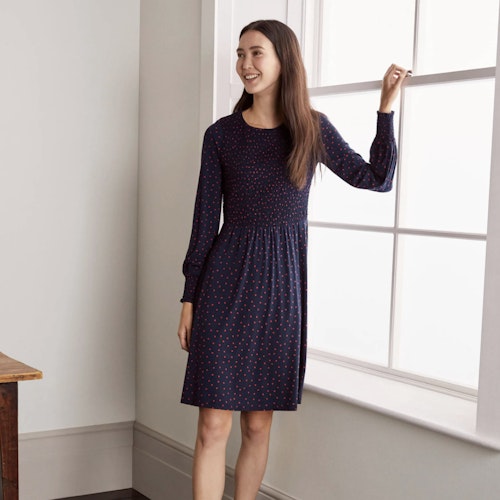 Lena Smocked Jersey Dress