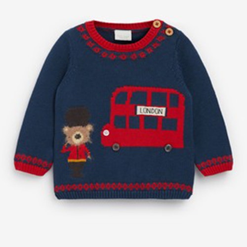 Navy Bear Knit Jumper