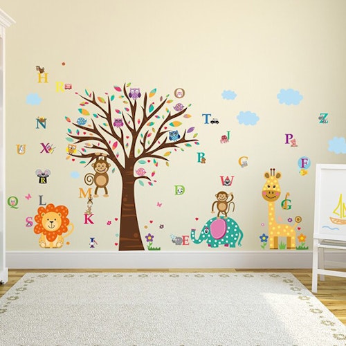 Madeline West Walplus Alphabet and Happy London Zoo Wall Sticker