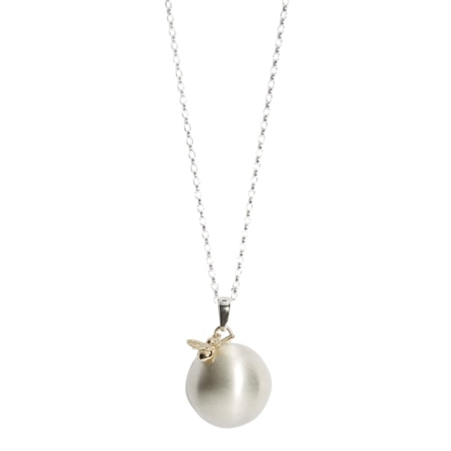 u0026#039;Mama-to-Beeu0026#039; Hallmarked Sterling Silver Pregnancy Necklace