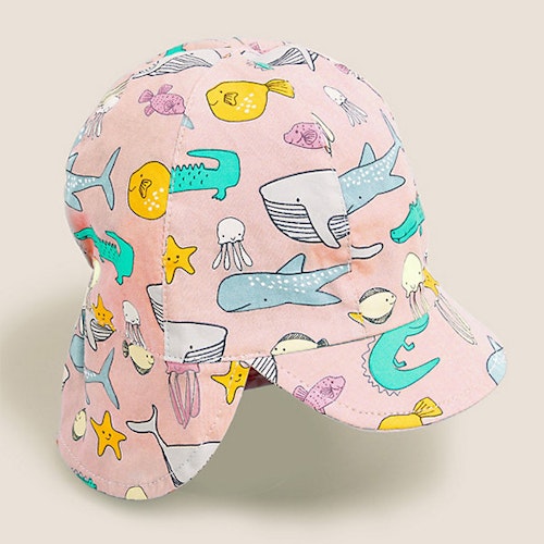 Kidsu0026#039; Pure Cotton Animal Print Sun Hat