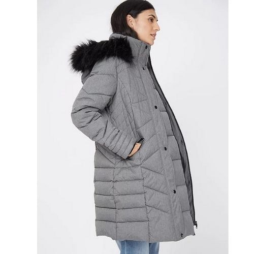 Maternity Grey Padded Coat