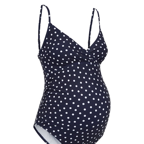 Maternity Navy Spot Swimsuit