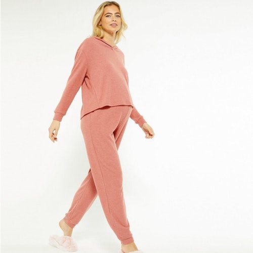 New Look maternity Pink Ribbed Jersey Lounge Coord