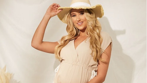 Maternity Stone Drawcord Waist Jumpsuit