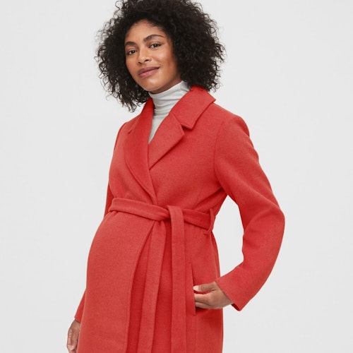 Maternity Wool Blend Wrap Coat