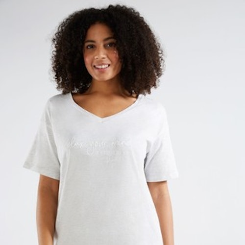 Fu0026amp;F Grey Marl Mrs Hinch Sleep T-Shirt
