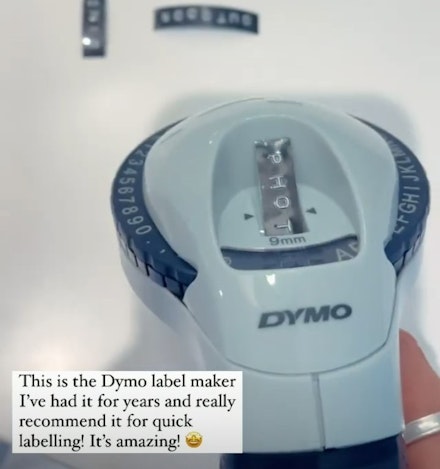 mrs hinch using dymo label maker