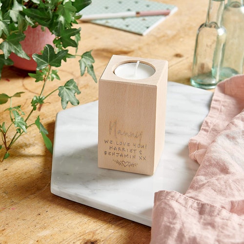 Personalised Wooden Grandma Tealight Holder, Amazon Handmade