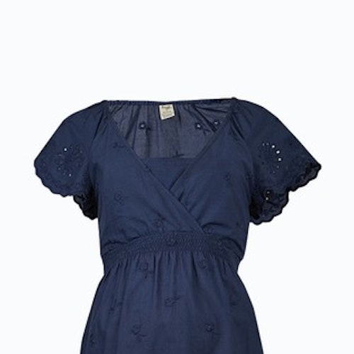 Frugi Navy Organic Cotton Maternity/Breastfeeding Top