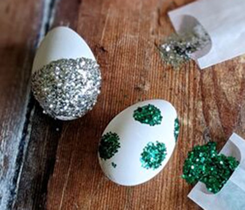 Glittery eggs