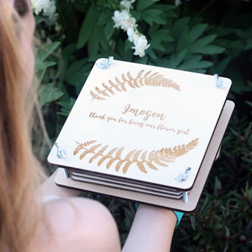 Flower Girlu2019s Personalised Engraved Flower Press
