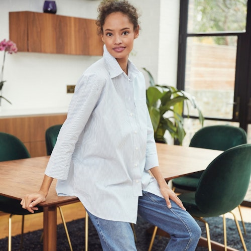 Maternity Sleeve Detail Oversized Shirt