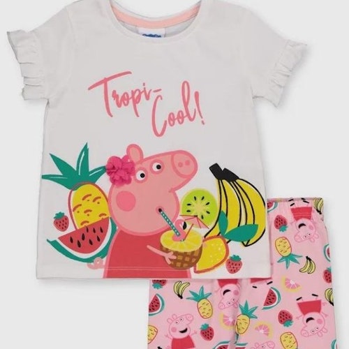 Peppa Pig White Top u0026amp; Shorts