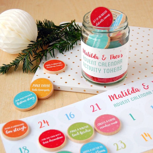 Personalised Advent Calendar Activity Tokens Jar