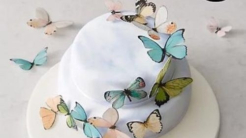 Mu0026amp;S Personalised Butterfly Cascade Cake