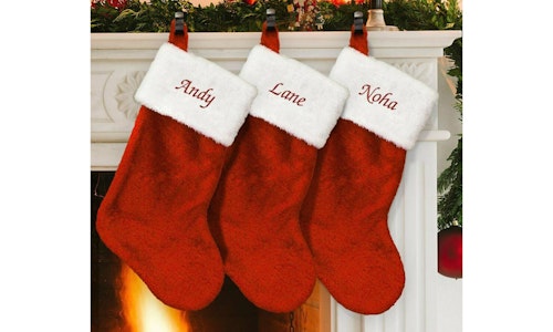 Personalised Embroidered Stocking Christmas Sock