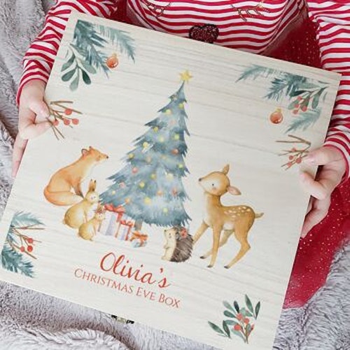 Personalised Little Forest Friends Christmas Eve Box