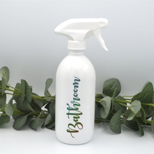 Personalised Mrs Hinch Inspired Reusable White or Black 500ml Spray Bottles