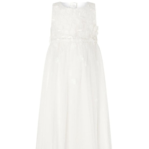 Petunia 3d petal maxi dress ivory