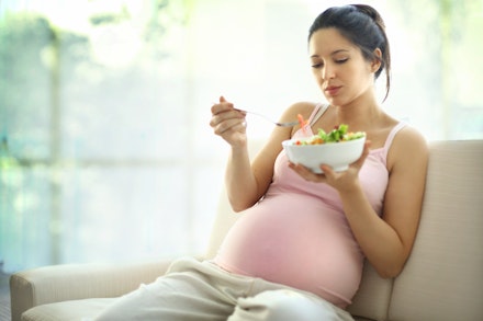 pregnant woman eating