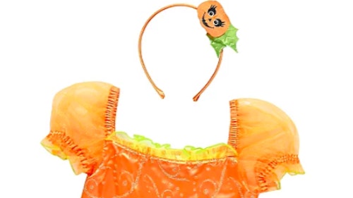 Halloween Pumpkin Glittering Fancy Dress Costume
